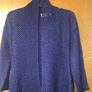 purple cardigan